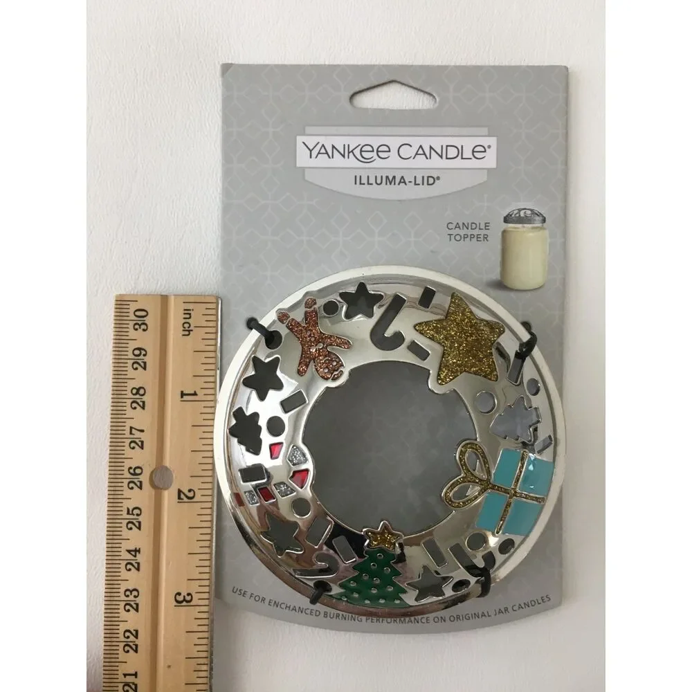 Yankee Candle Illuma-Lid Christmas Holiday Candle Topper Reindeer Gift Star NEW